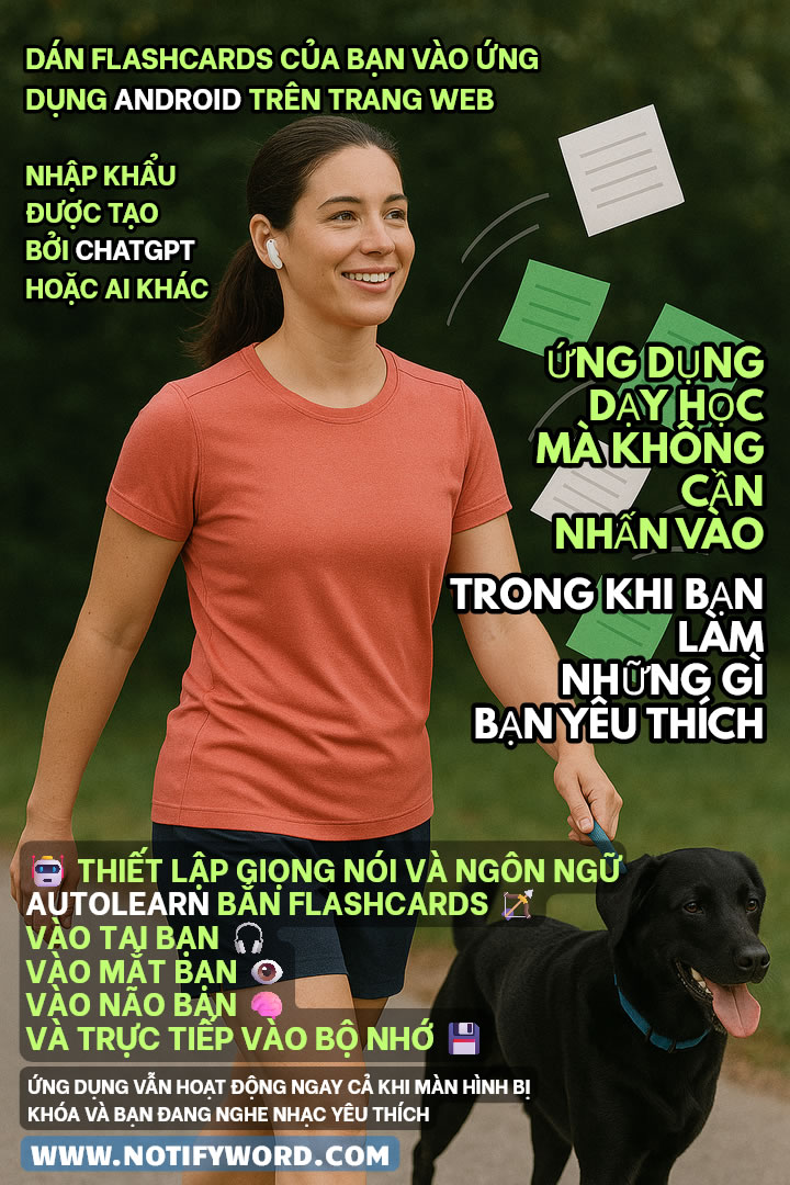 AUTOLEARN bắn flashcards — thẳng vào tai 🎧, mắt 👁️, não bộ 🧠 và trực tiếp vào trí nhớ